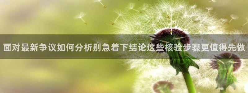 网络资讯大全:面对最新争议如何分析别急着下结论这些核验步骤更值得先做