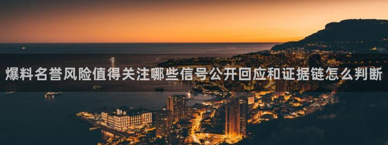 热门网络事件:爆料名誉风险值得关注哪些信号公开回应和证据链怎么判断